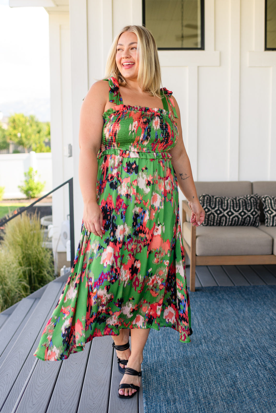 A Little While Longer Dress in Green - Hey Hunni LLC