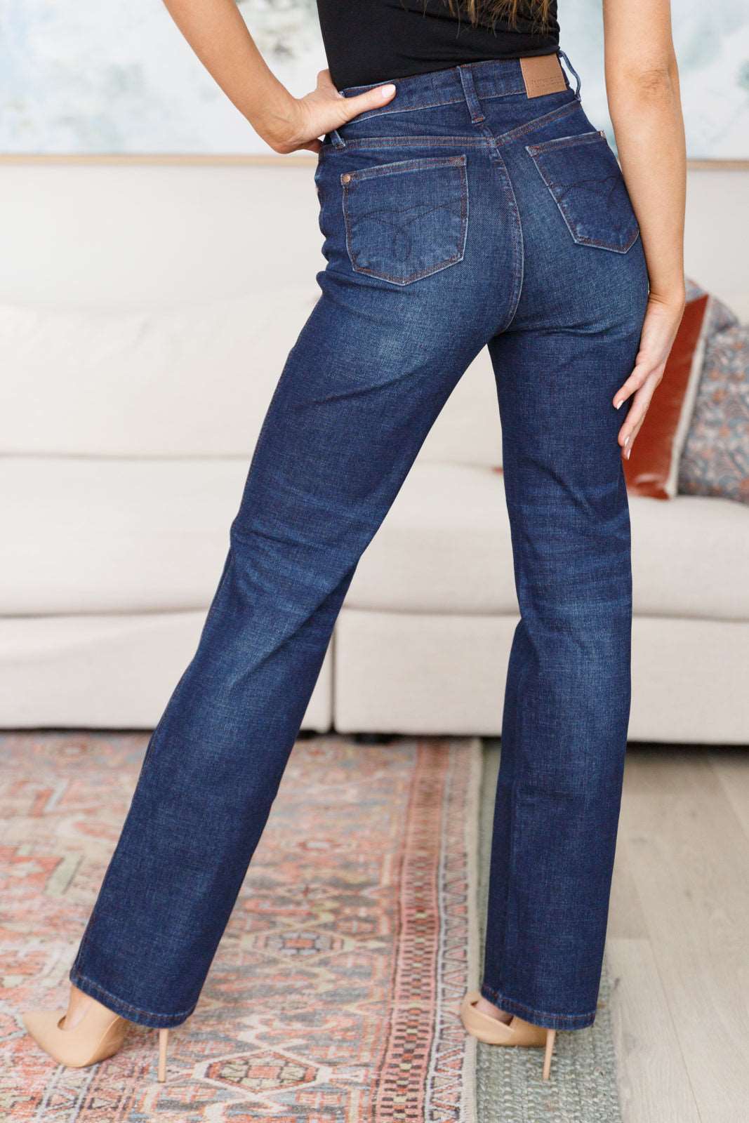 Arlo High Rise Button-Fly Straight Jeans - Hey Hunni LLC