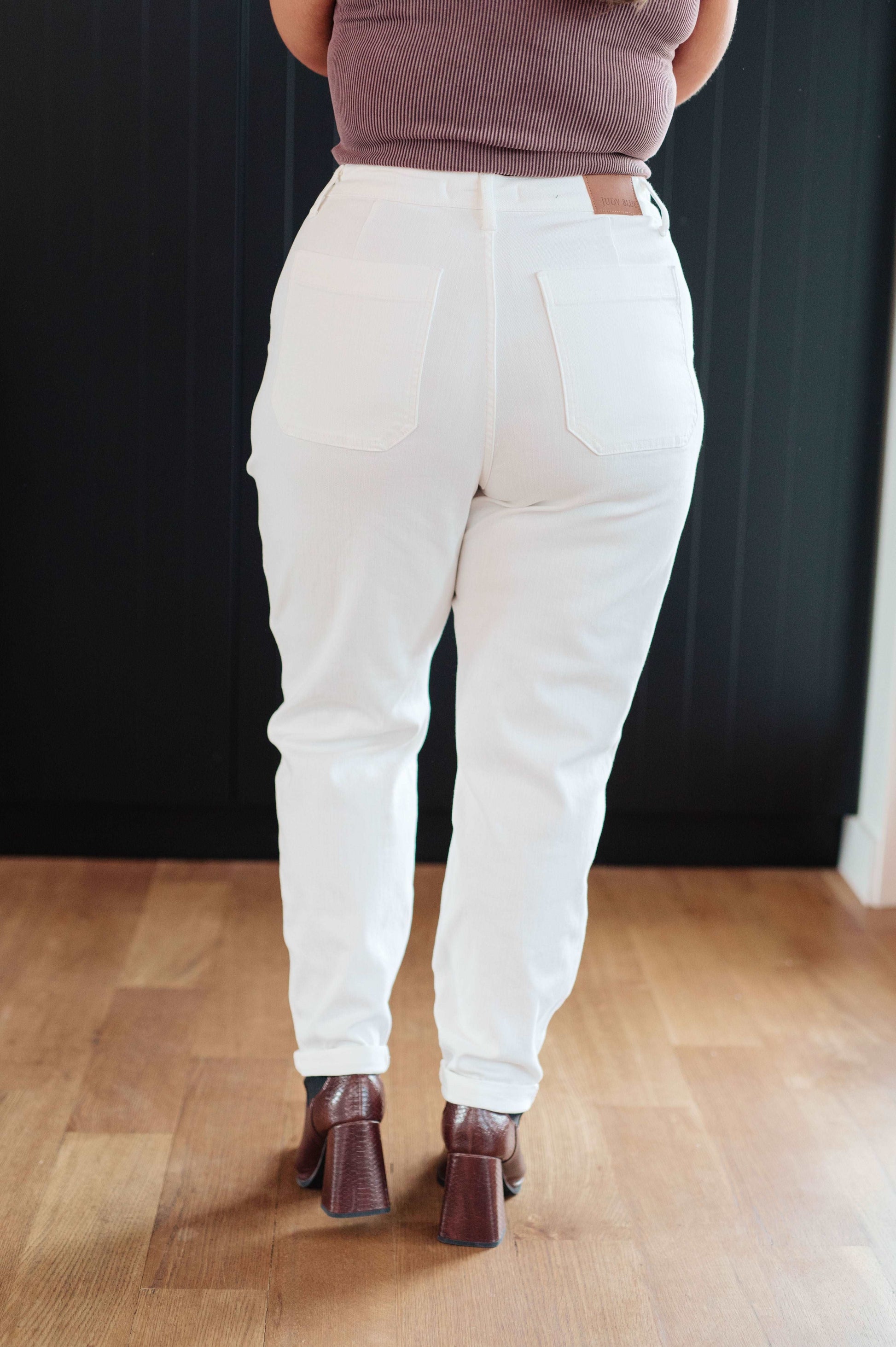 Charlene High Rise Jogger in Ecru - Hey Hunni LLC