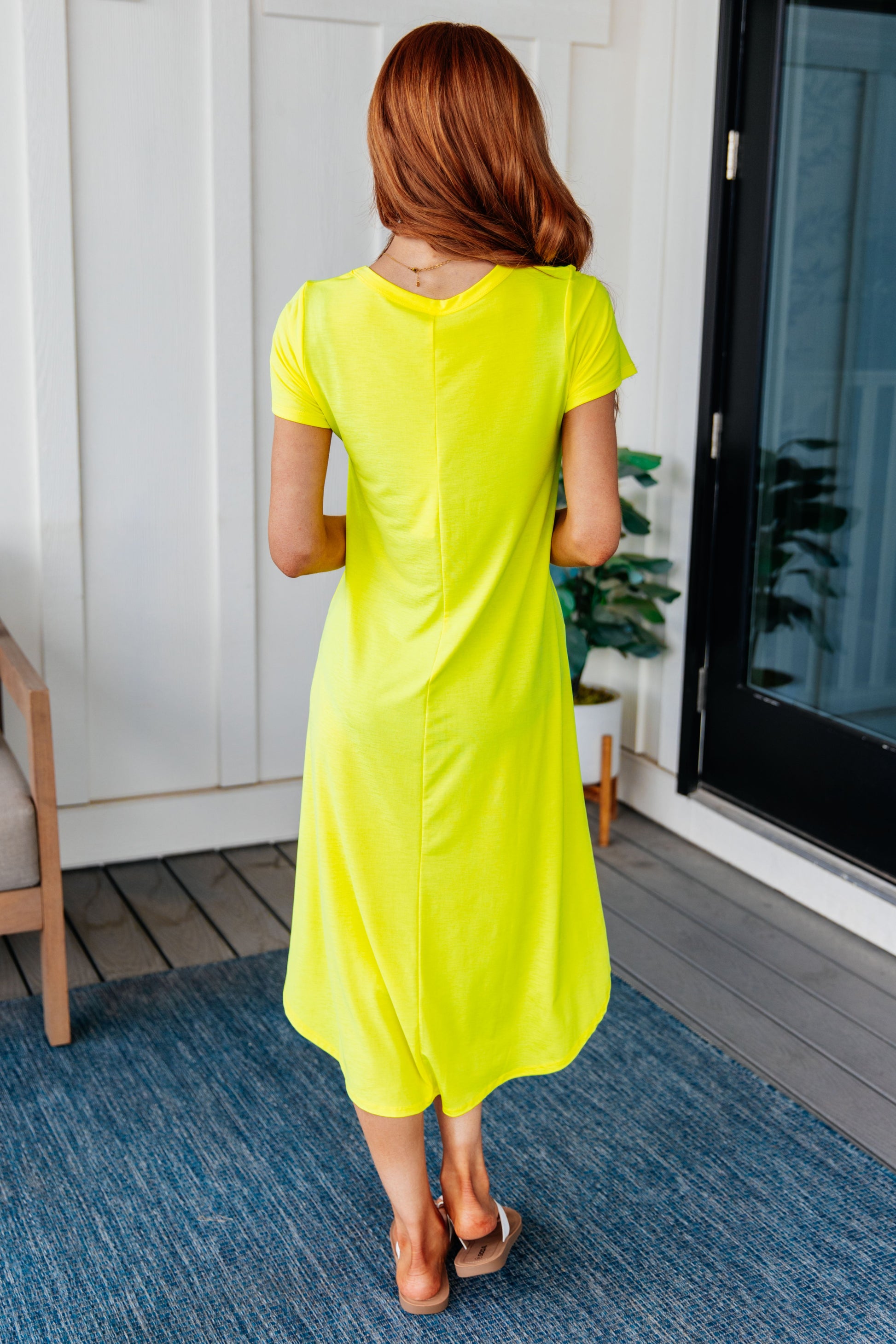 Dolman Sleeve Maxi Dress in Neon Yellow - Hey Hunni LLC