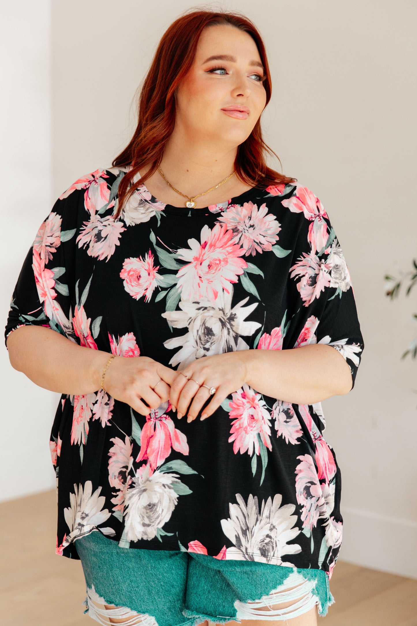 Essential Blouse in Black Floral - Hey Hunni LLC