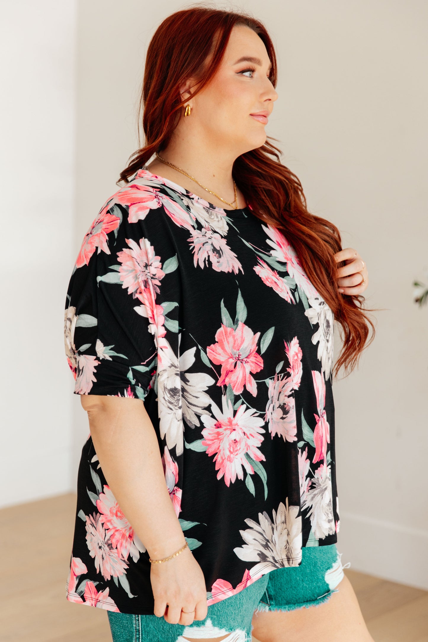 Essential Blouse in Black Floral - Hey Hunni LLC