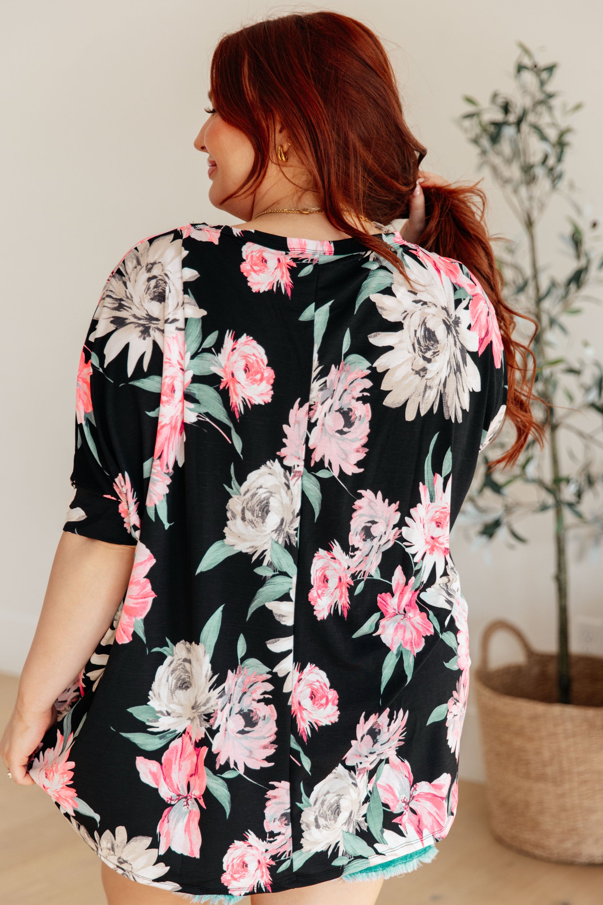 Essential Blouse in Black Floral - Hey Hunni LLC