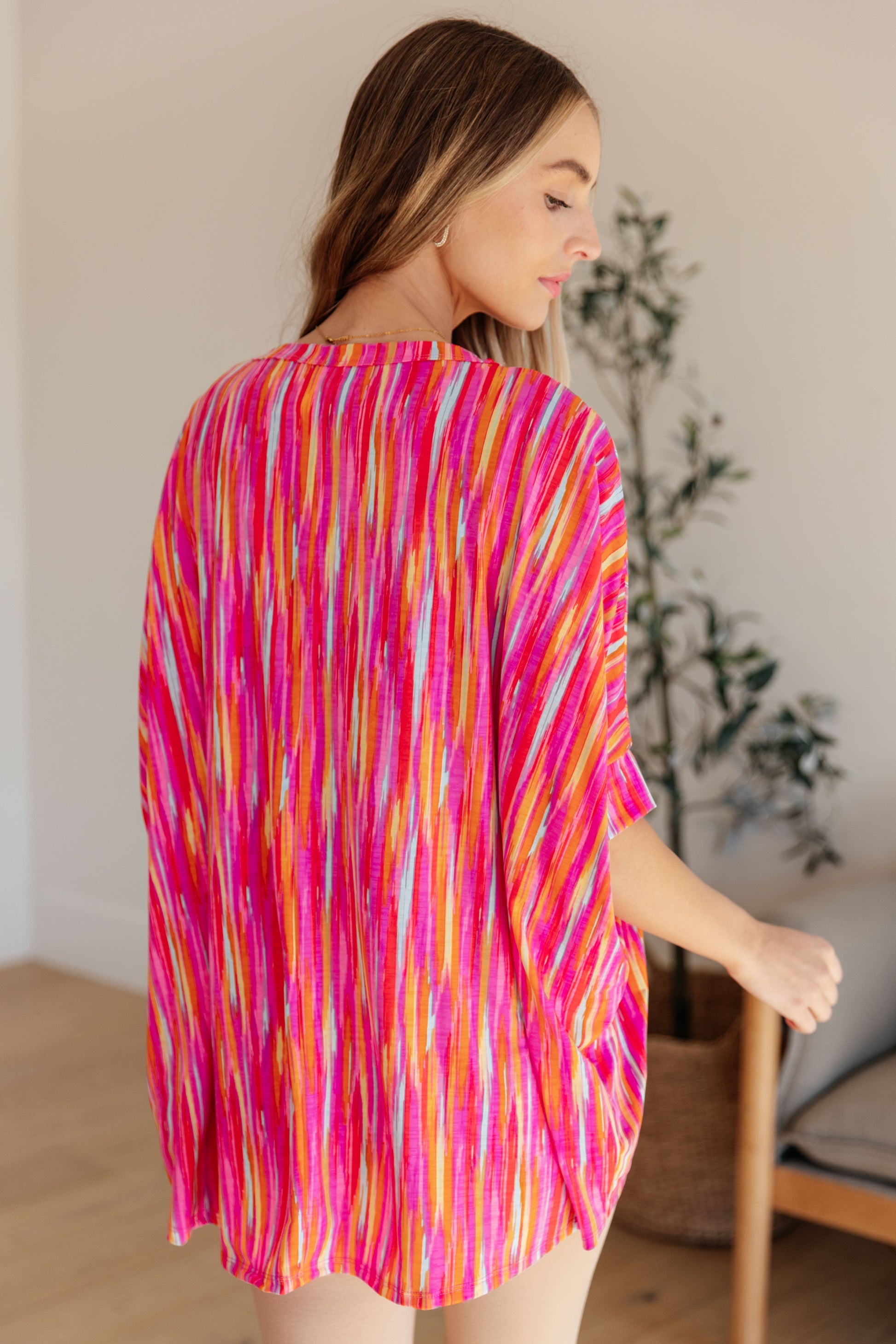 Essential Blouse in Magenta Kaleidoscope - Hey Hunni LLC