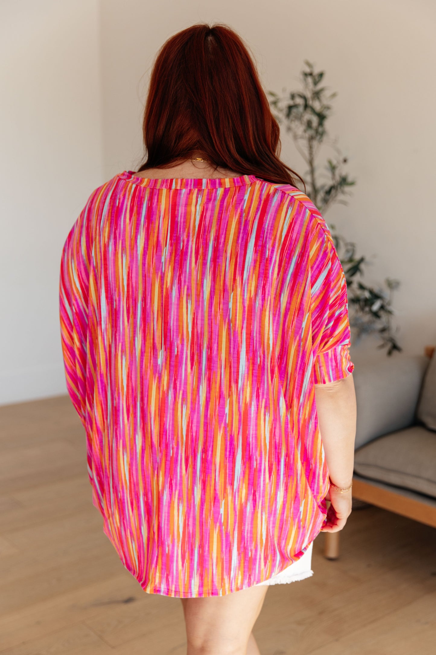 Essential Blouse in Magenta Kaleidoscope - Hey Hunni LLC