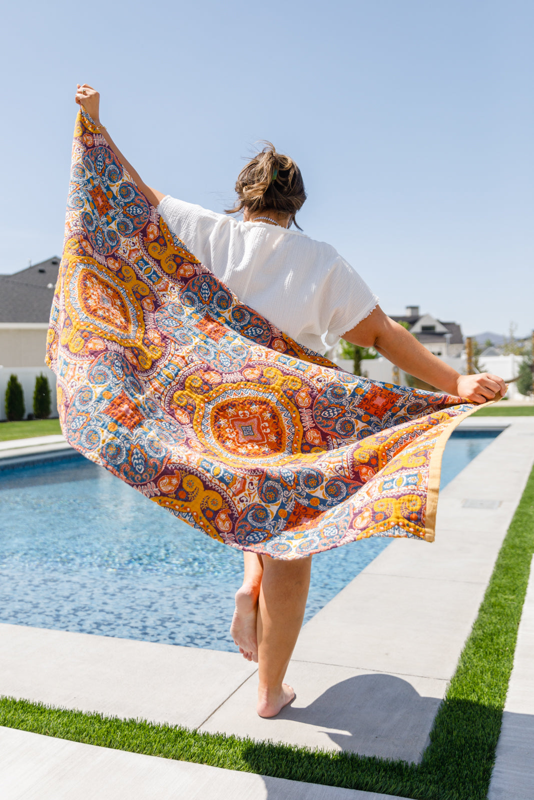 Luxury Beach Towel in Boho Medallions - Hey Hunni LLC