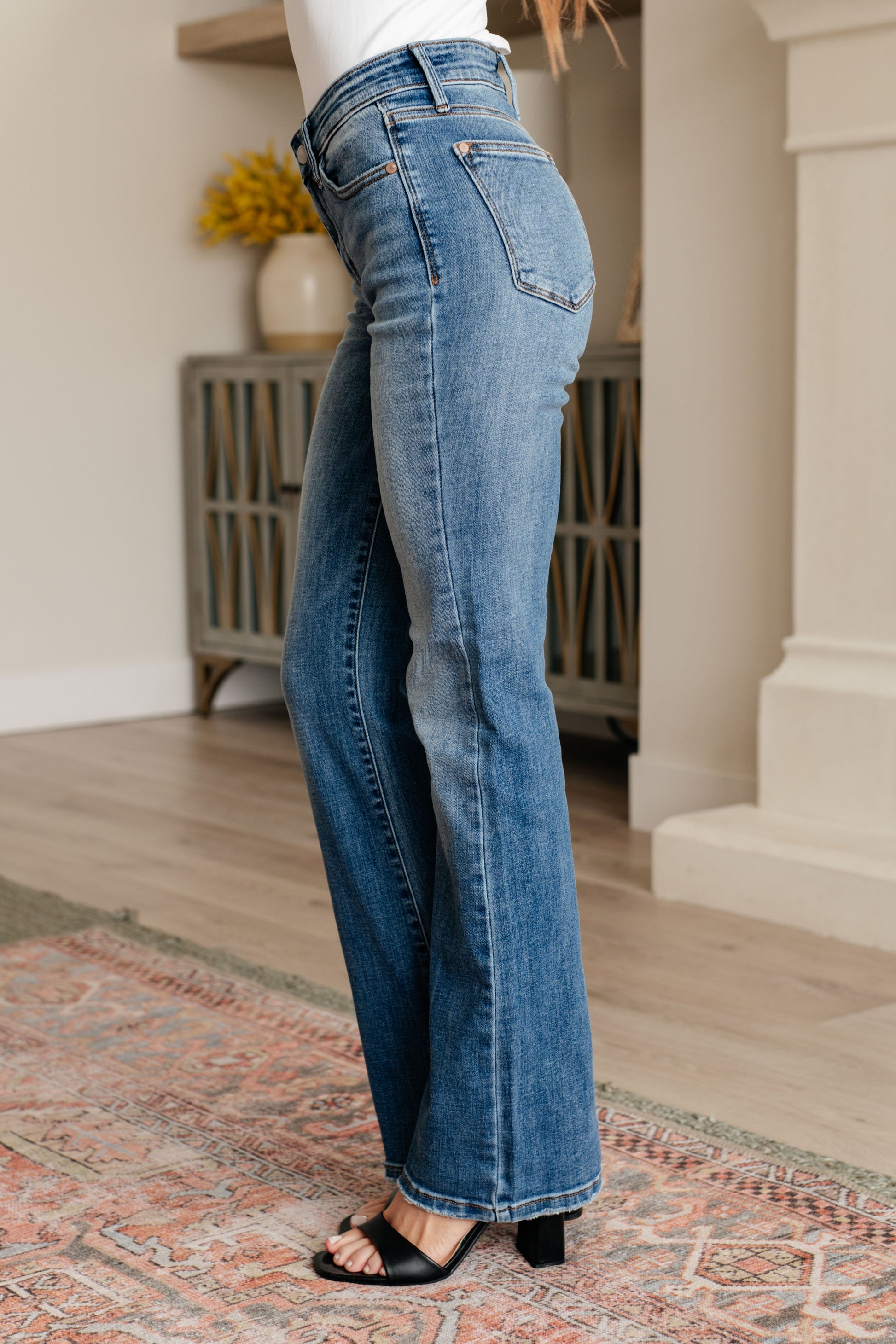 Genevieve Mid Rise Vintage Bootcut Jeans - Hey Hunni LLC