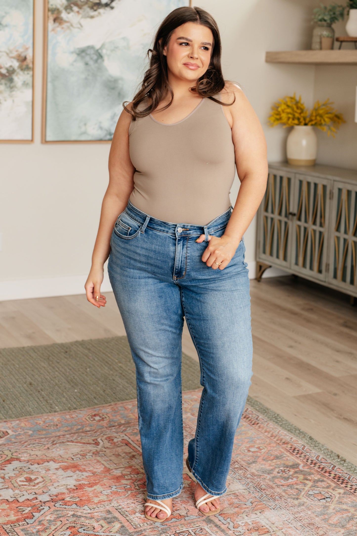 Genevieve Mid Rise Vintage Bootcut Jeans - Hey Hunni LLC