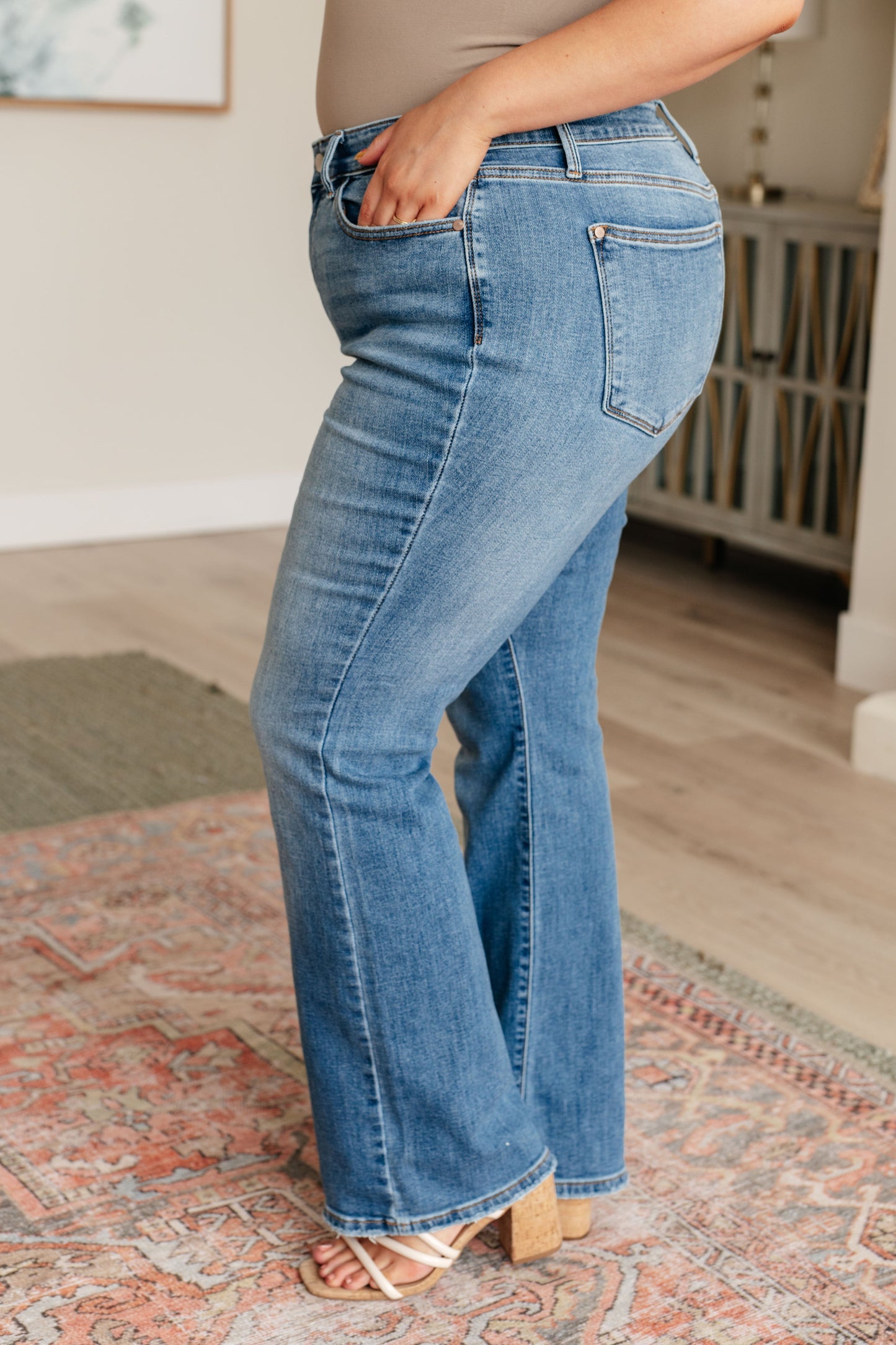 Genevieve Mid Rise Vintage Bootcut Jeans - Hey Hunni LLC