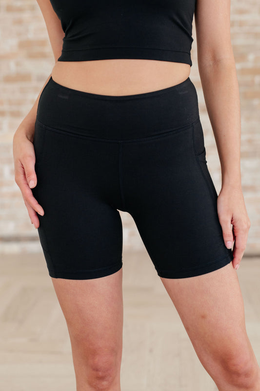 Getting Active Biker Shorts in Black - Hey Hunni LLC