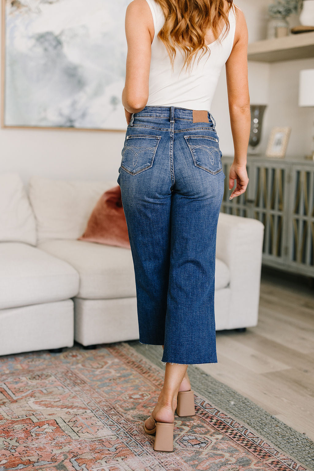 Hayes High Rise Wide Leg Crop Jeans - Hey Hunni LLC