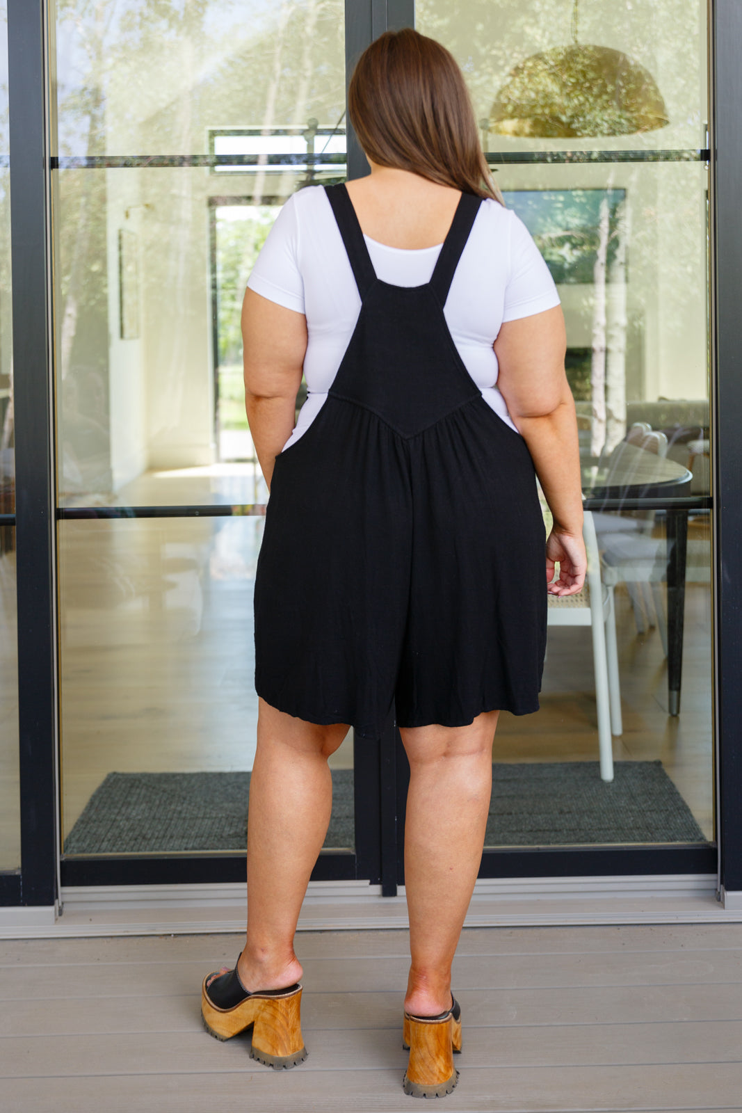 I Want You Back Linen Blend Shortalls in Black - Hey Hunni LLC