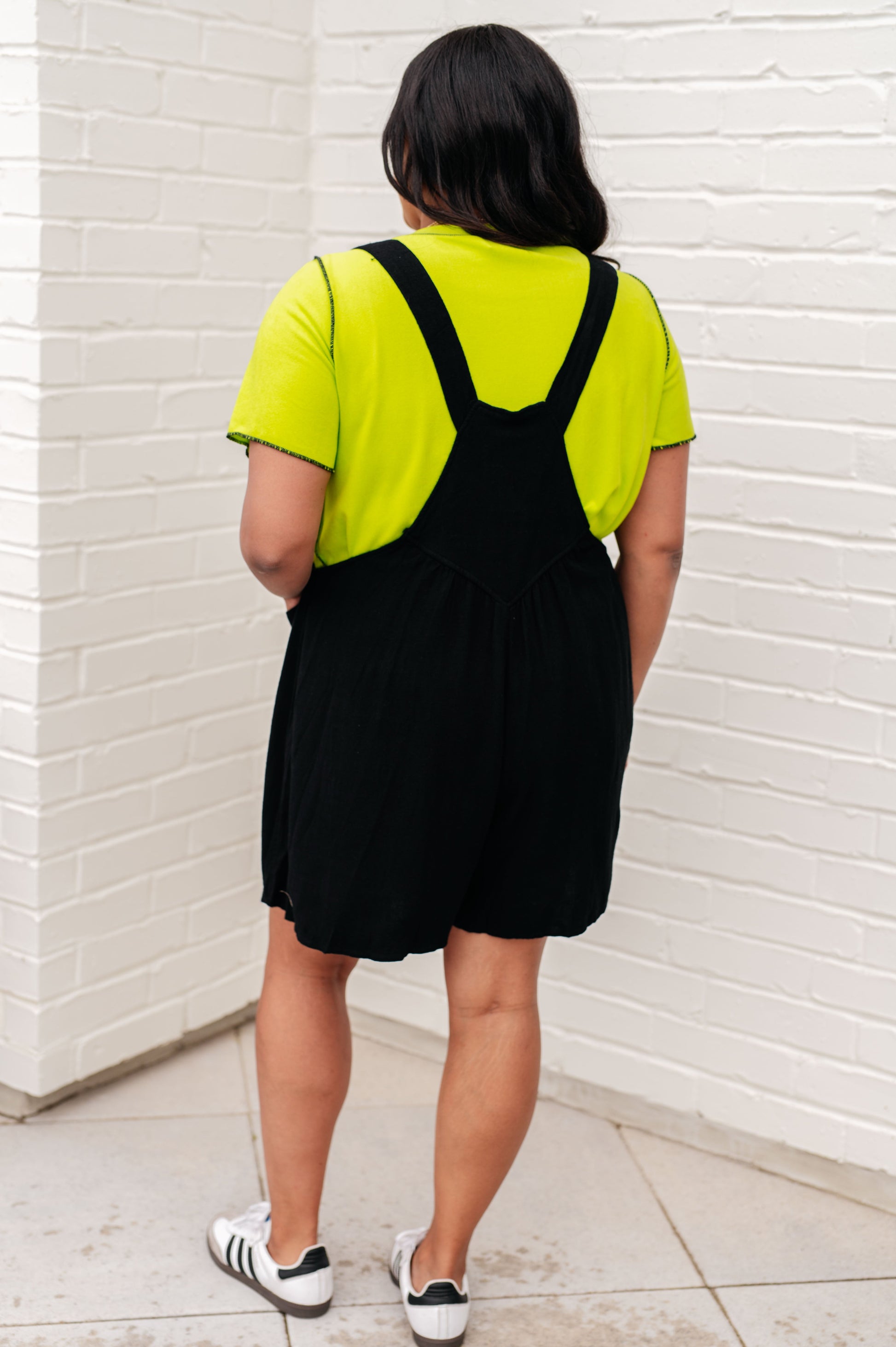 I Want You Back Linen Blend Shortalls in Black - Hey Hunni LLC