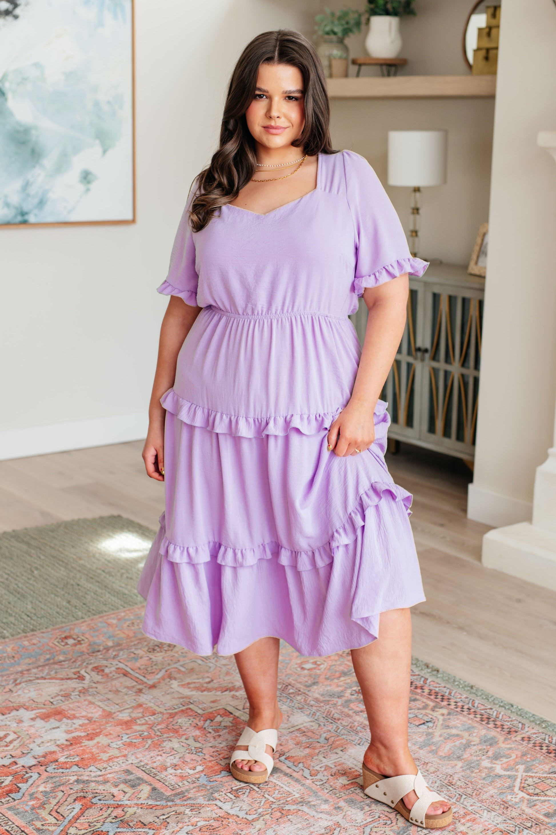 In My Carefree Era Tiered Ruffled Dress - Hey Hunni LLC