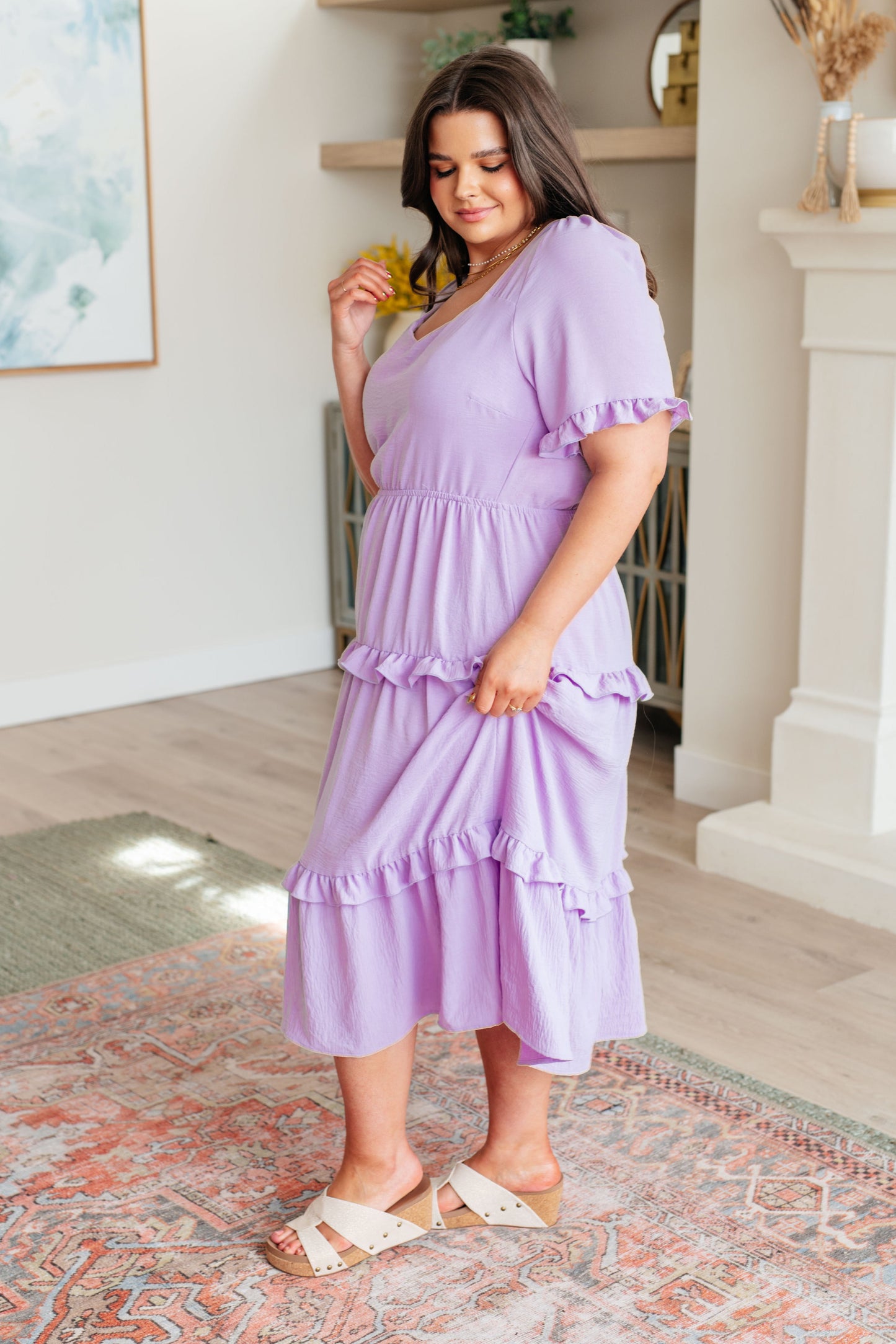 In My Carefree Era Tiered Ruffled Dress - Hey Hunni LLC