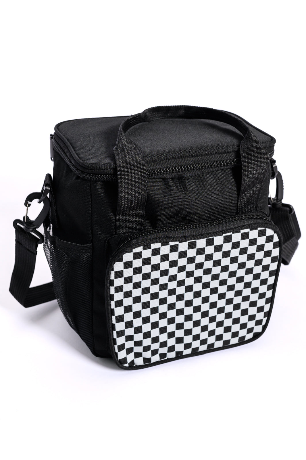 Insulated Checked Tote in Black - Hey Hunni LLC