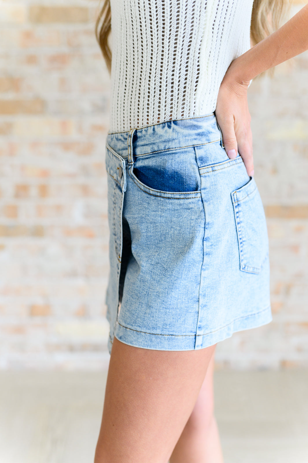 Me Espresso Denim Skort - Hey Hunni LLC