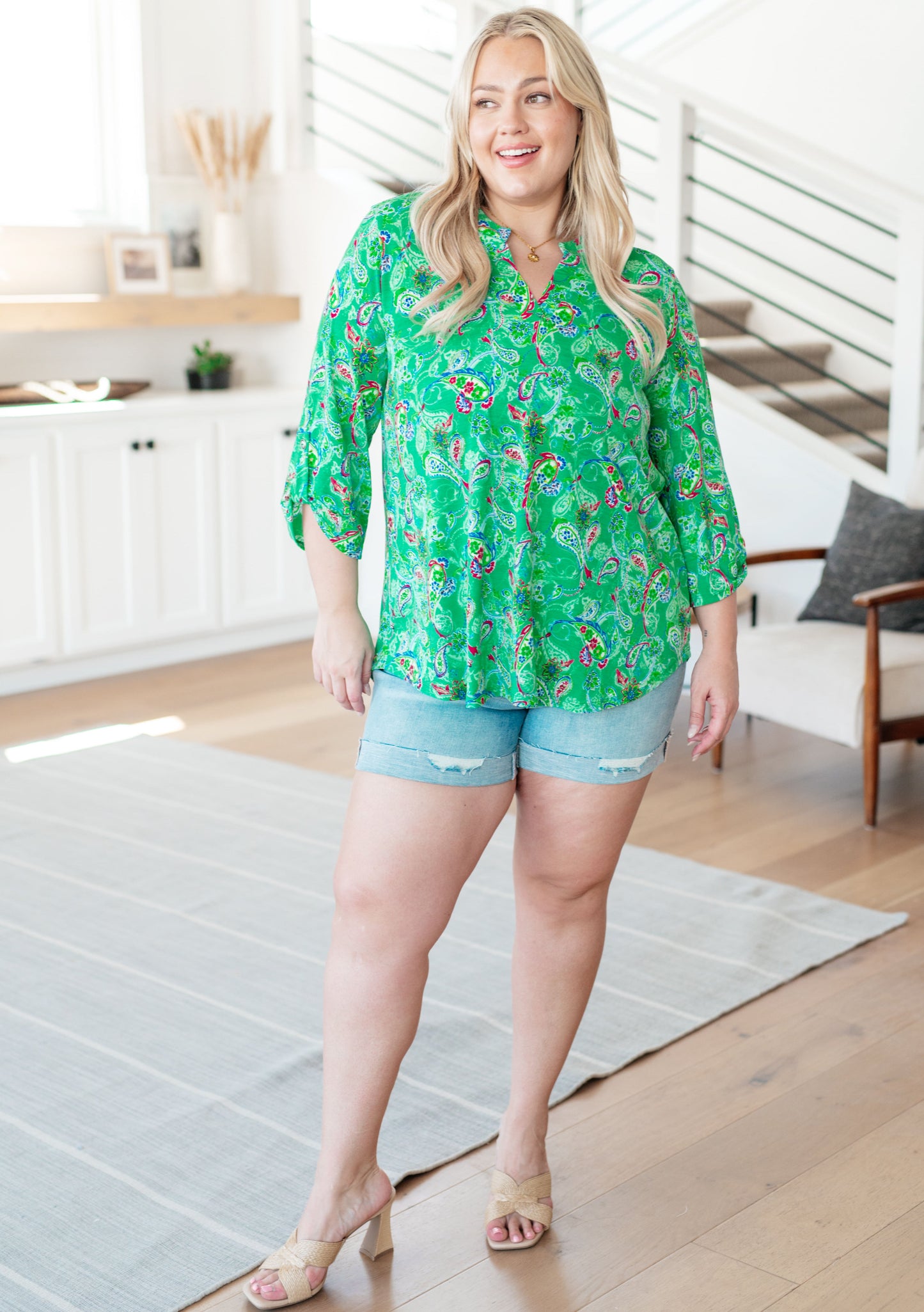 Lizzy Top in Emerald and Magenta Paisley - Hey Hunni LLC