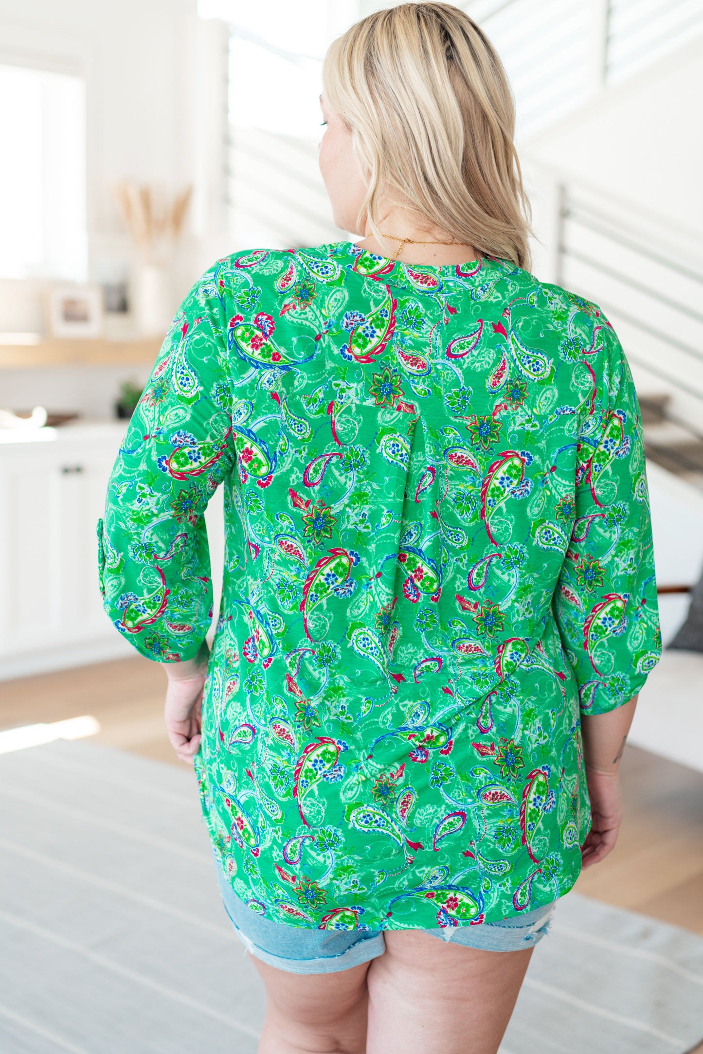 Lizzy Top in Emerald and Magenta Paisley - Hey Hunni LLC