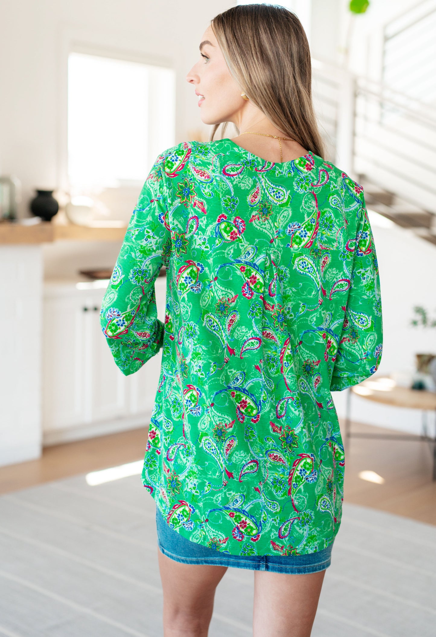 Lizzy Top in Emerald and Magenta Paisley - Hey Hunni LLC