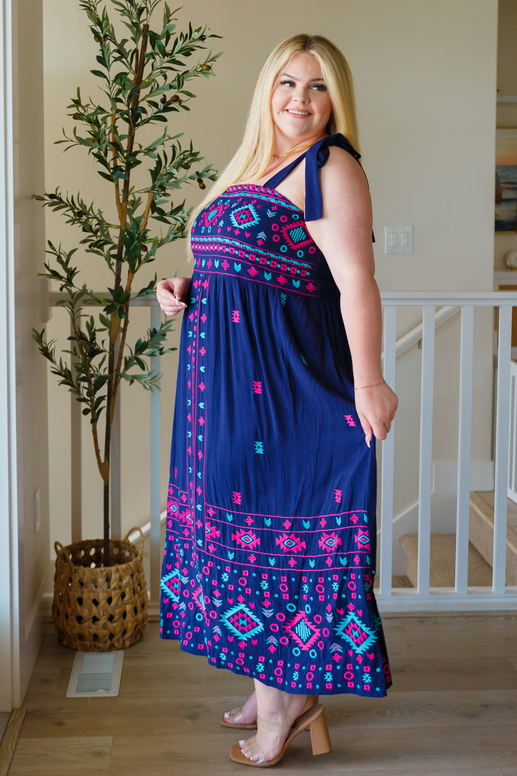 Midnight Magic Embroidered Maxi Dress - Hey Hunni LLC