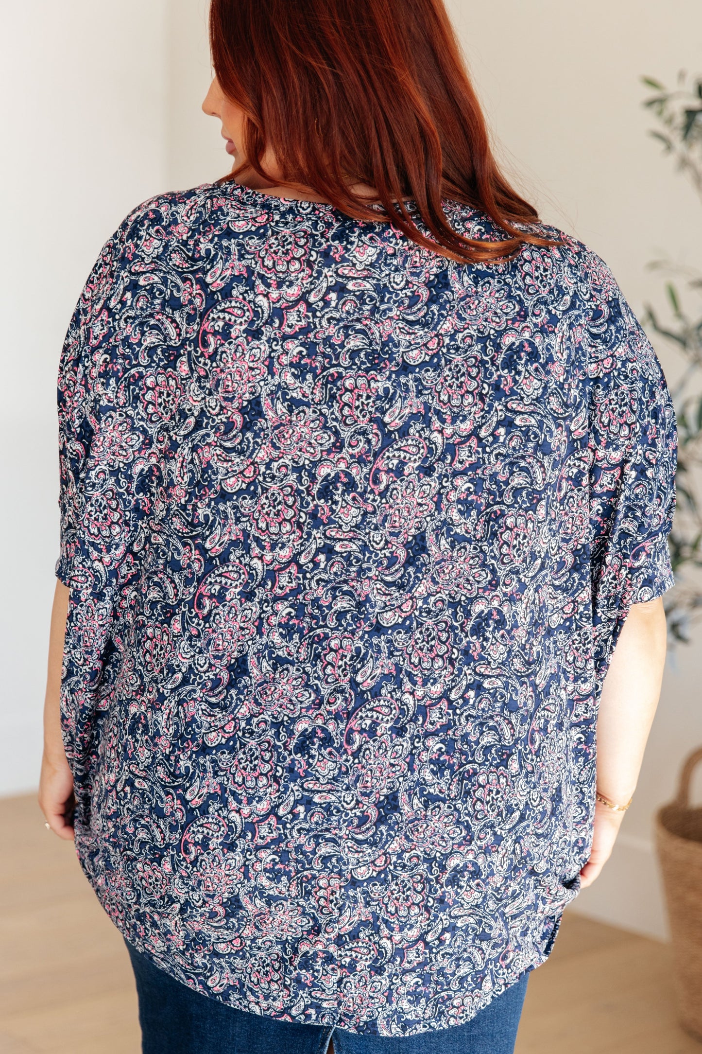 Essential Blouse in Navy Paisley - Hey Hunni LLC