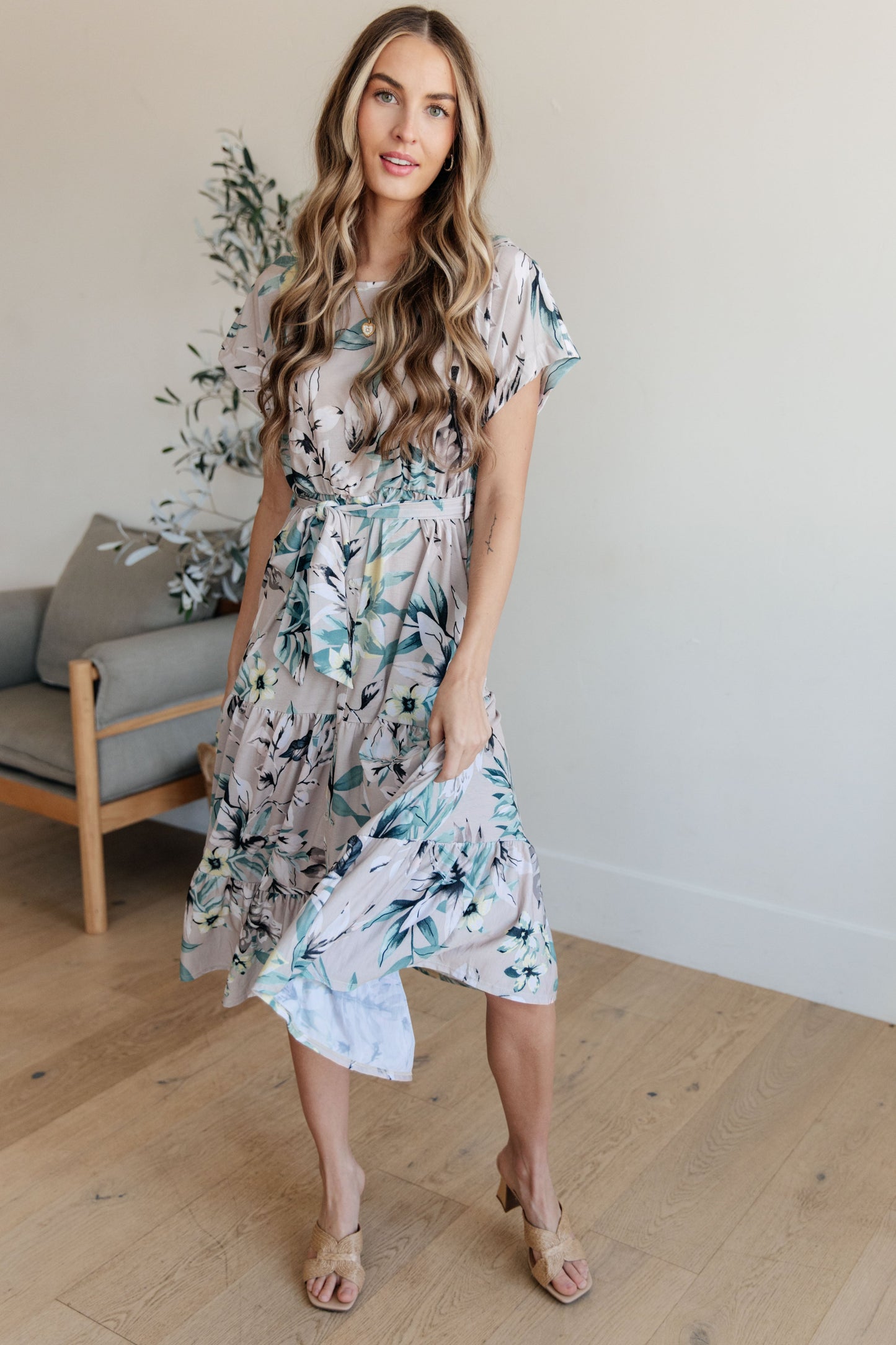 Into the Night Dolman Sleeve Floral Dress - Hey Hunni LLC