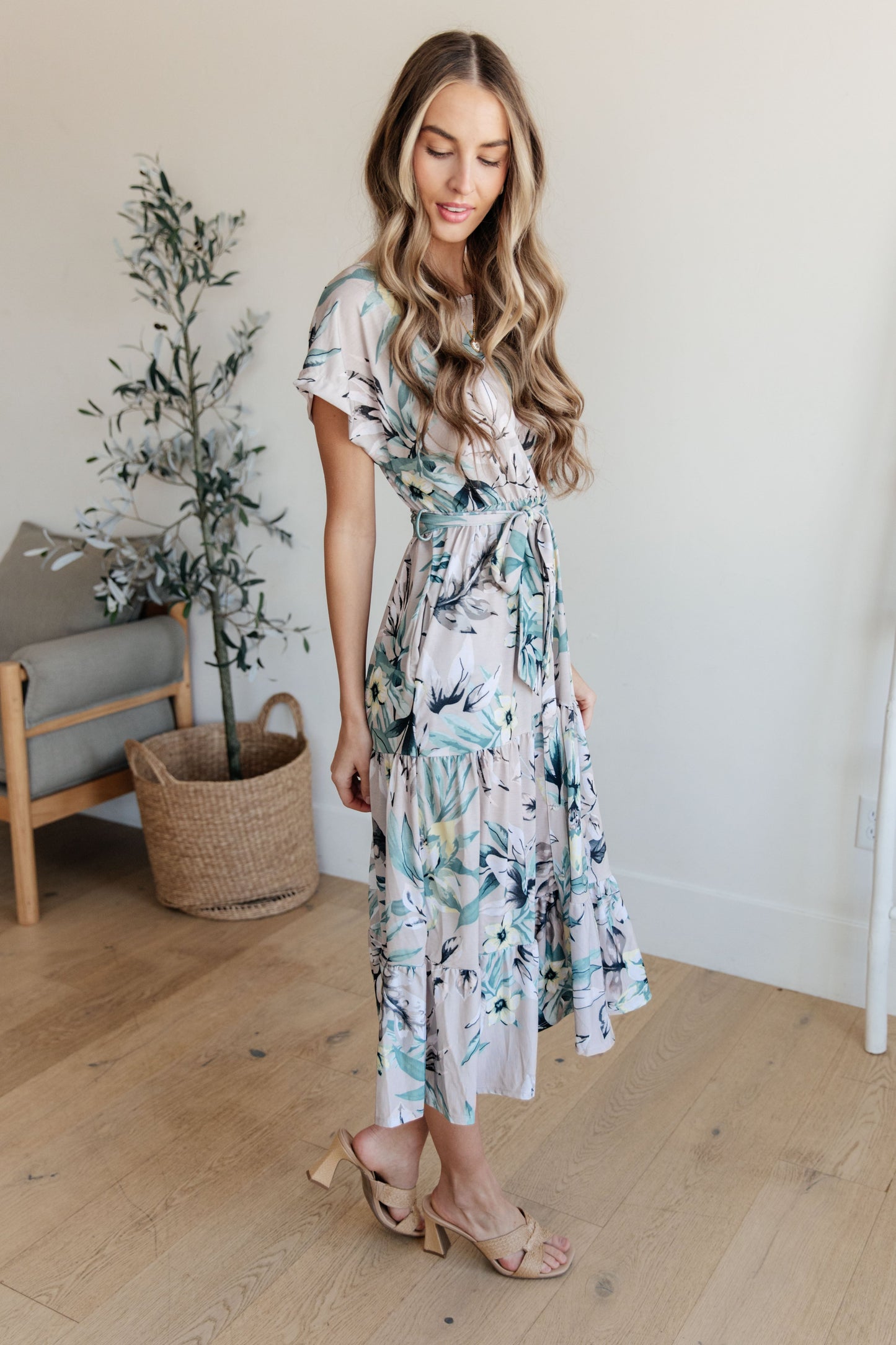 Into the Night Dolman Sleeve Floral Dress - Hey Hunni LLC