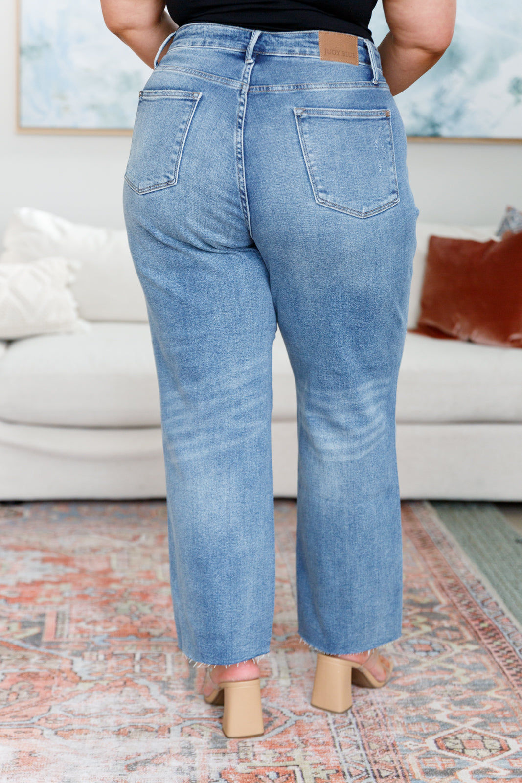 Nora High Rise Rigid Magic Destroy Slim Straight Jeans - Hey Hunni LLC