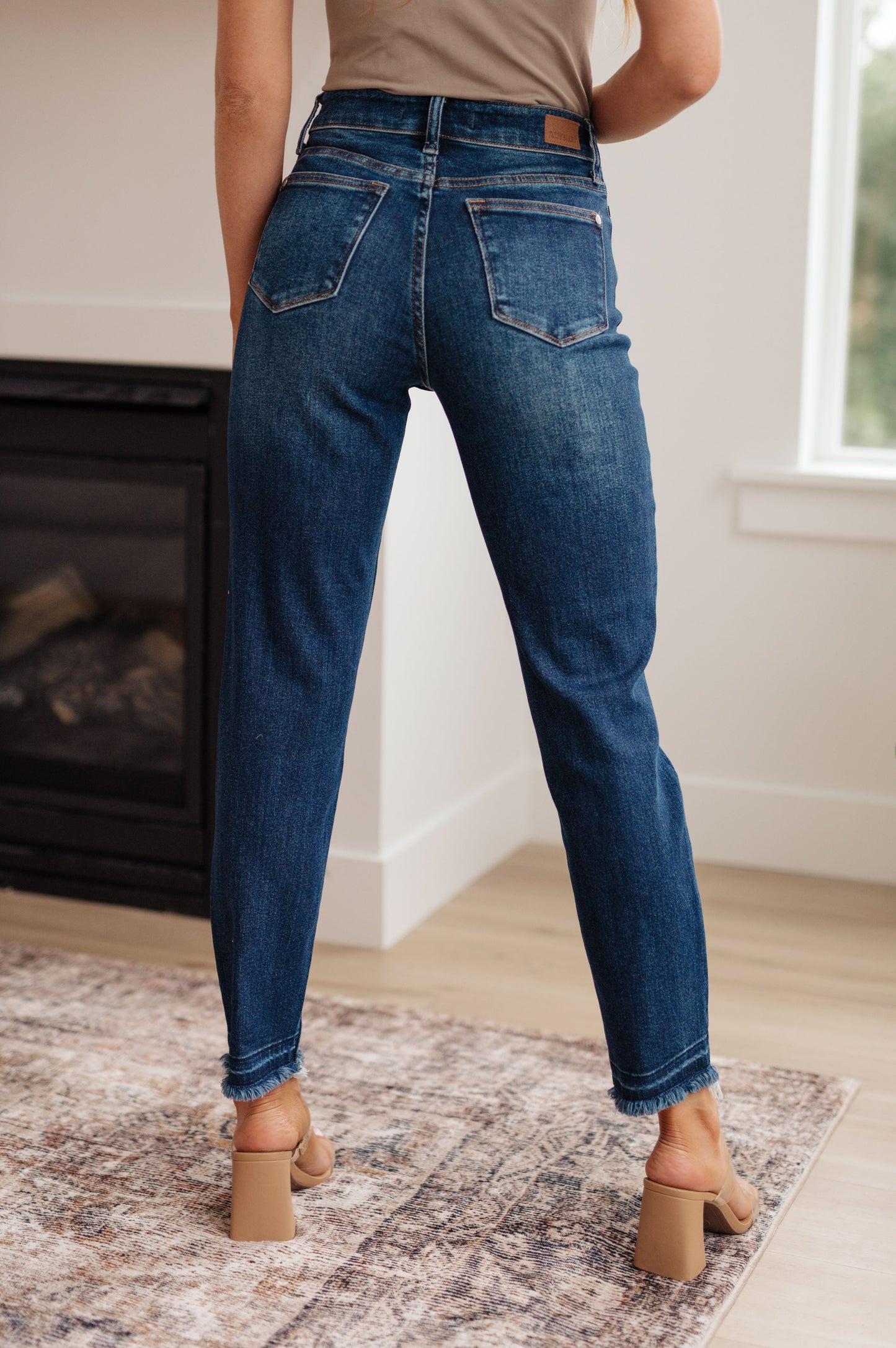 Phillipa High Rise Release Hem Slim Jeans - Hey Hunni LLC