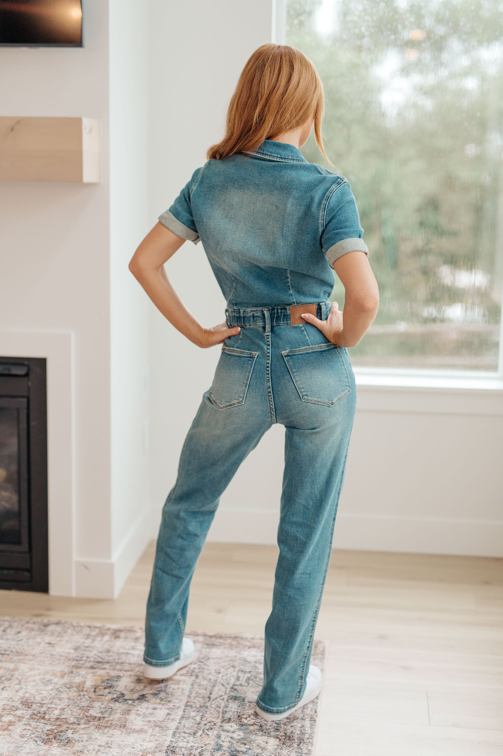 Sylvia Short Sleeve Denim Jumpsuit - Hey Hunni LLC