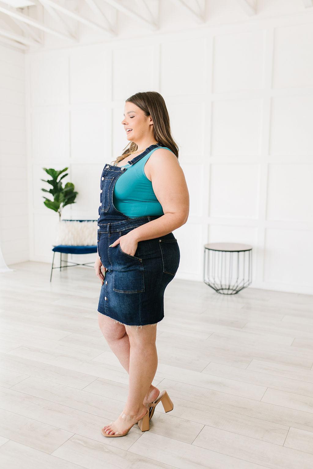 Agnes Denim Overall Dress - Hey Hunni LLC