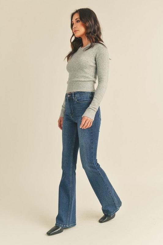 Cara High Rise Skinny Flare Jeans - Hey Hunni LLC