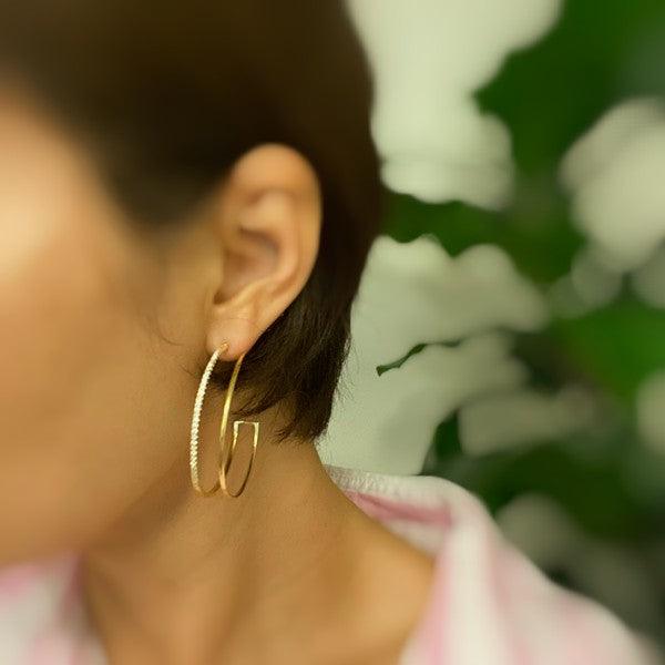 Doubled Open Top Hoop Earrings - Hey Hunni LLC