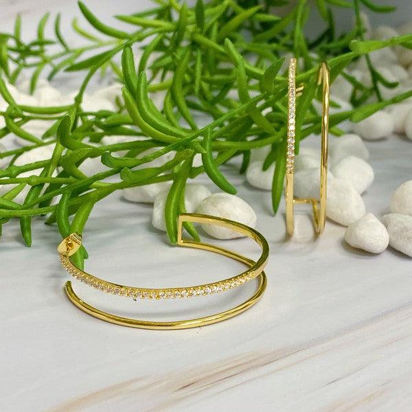 Doubled Open Top Hoop Earrings - Hey Hunni LLC