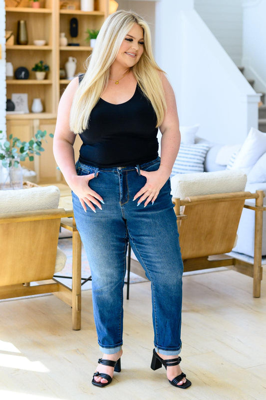 Downtown High Rise Boyfriend Jeans - Hey Hunni LLC