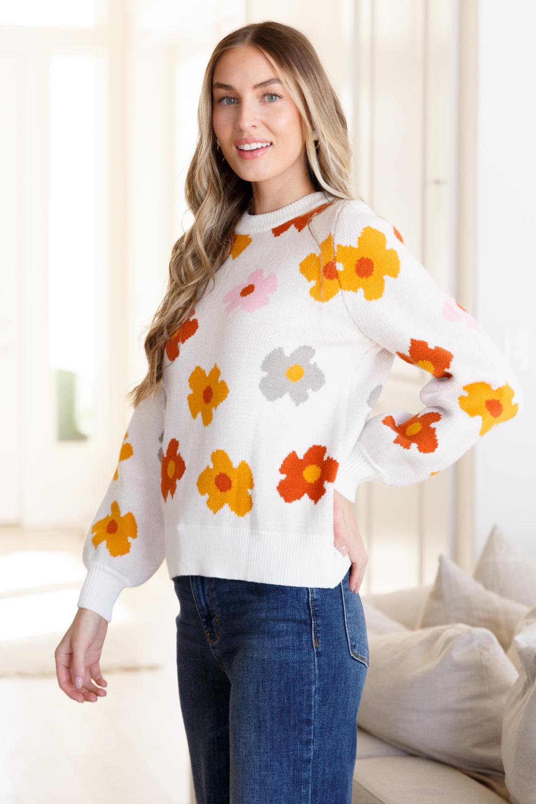 Falling Flowers Floral Sweater - Hey Hunni LLC