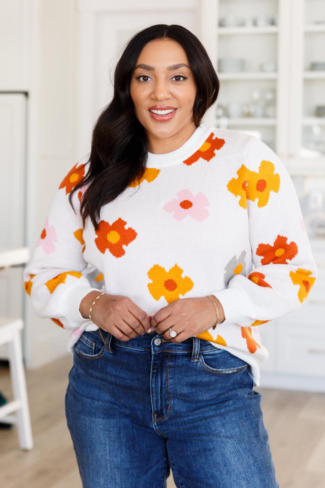 Falling Flowers Floral Sweater - Hey Hunni LLC