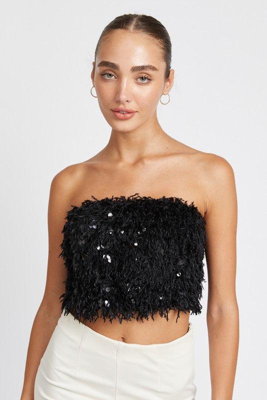 Feather Tube Top - Hey Hunni LLC