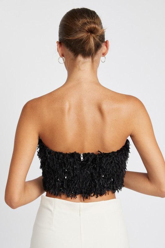 Feather Tube Top - Hey Hunni LLC