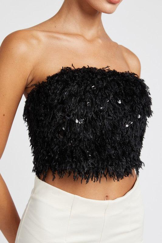 Feather Tube Top - Hey Hunni LLC