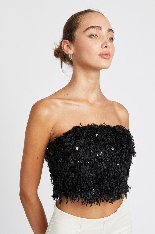 Feather Tube Top - Hey Hunni LLC