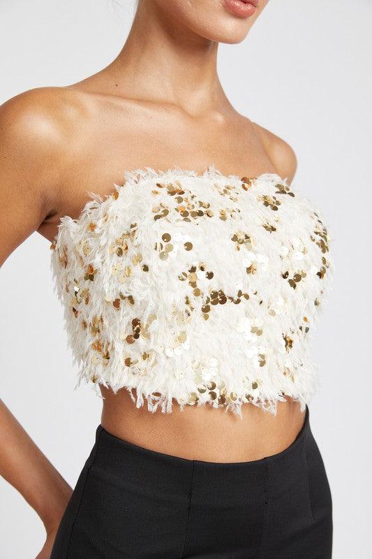 Feather Tube Top - Hey Hunni LLC