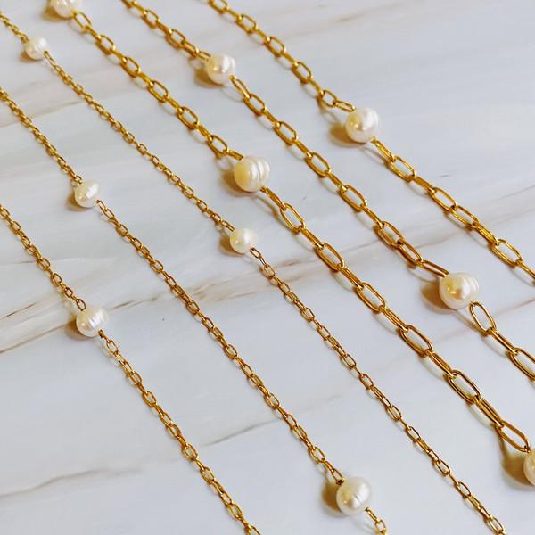 Freshwater Pearl Long Chain Necklace - Hey Hunni LLC