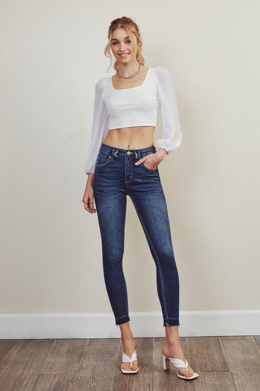 High Rise Ankle Skinny Jeans - Hey Hunni LLC