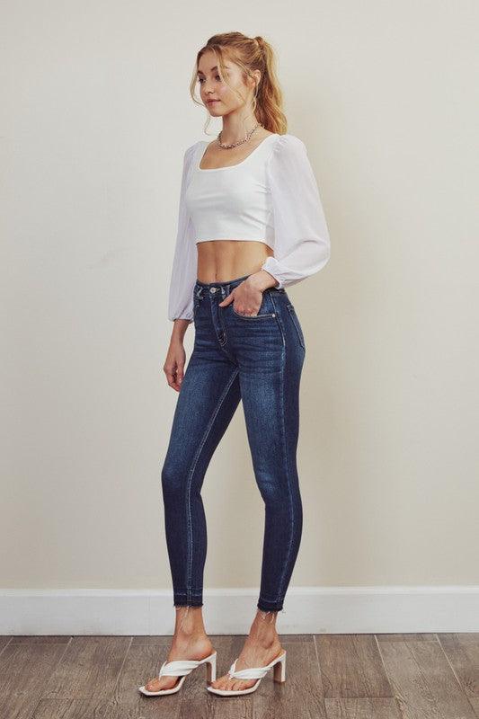 High Rise Ankle Skinny Jeans - Hey Hunni LLC