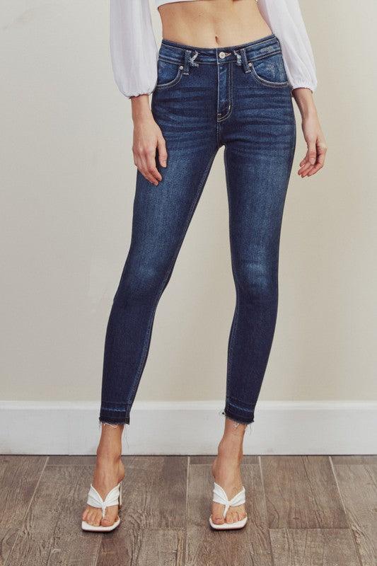 High Rise Ankle Skinny Jeans - Hey Hunni LLC