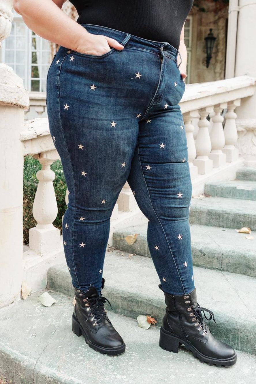 High Rise Starlight Skinnies - Hey Hunni LLC