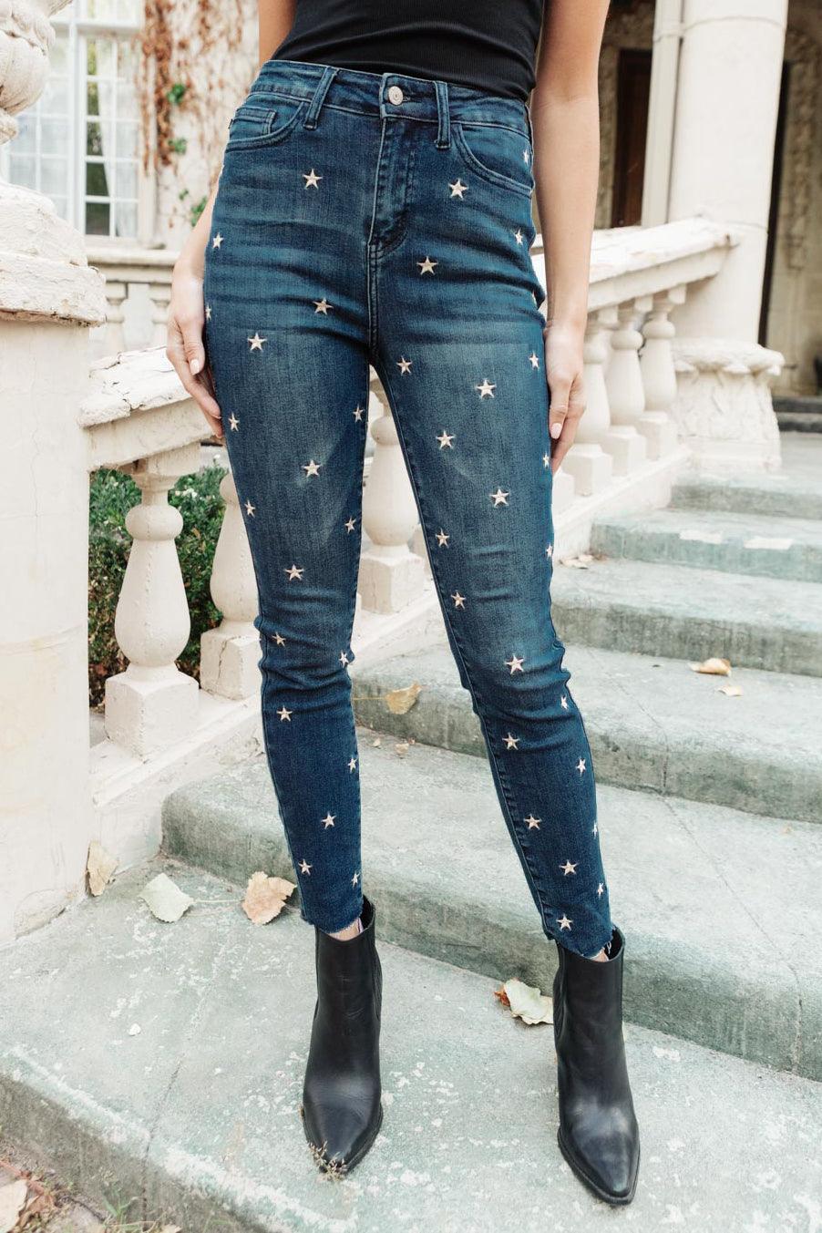 High Rise Starlight Skinnies - Hey Hunni LLC