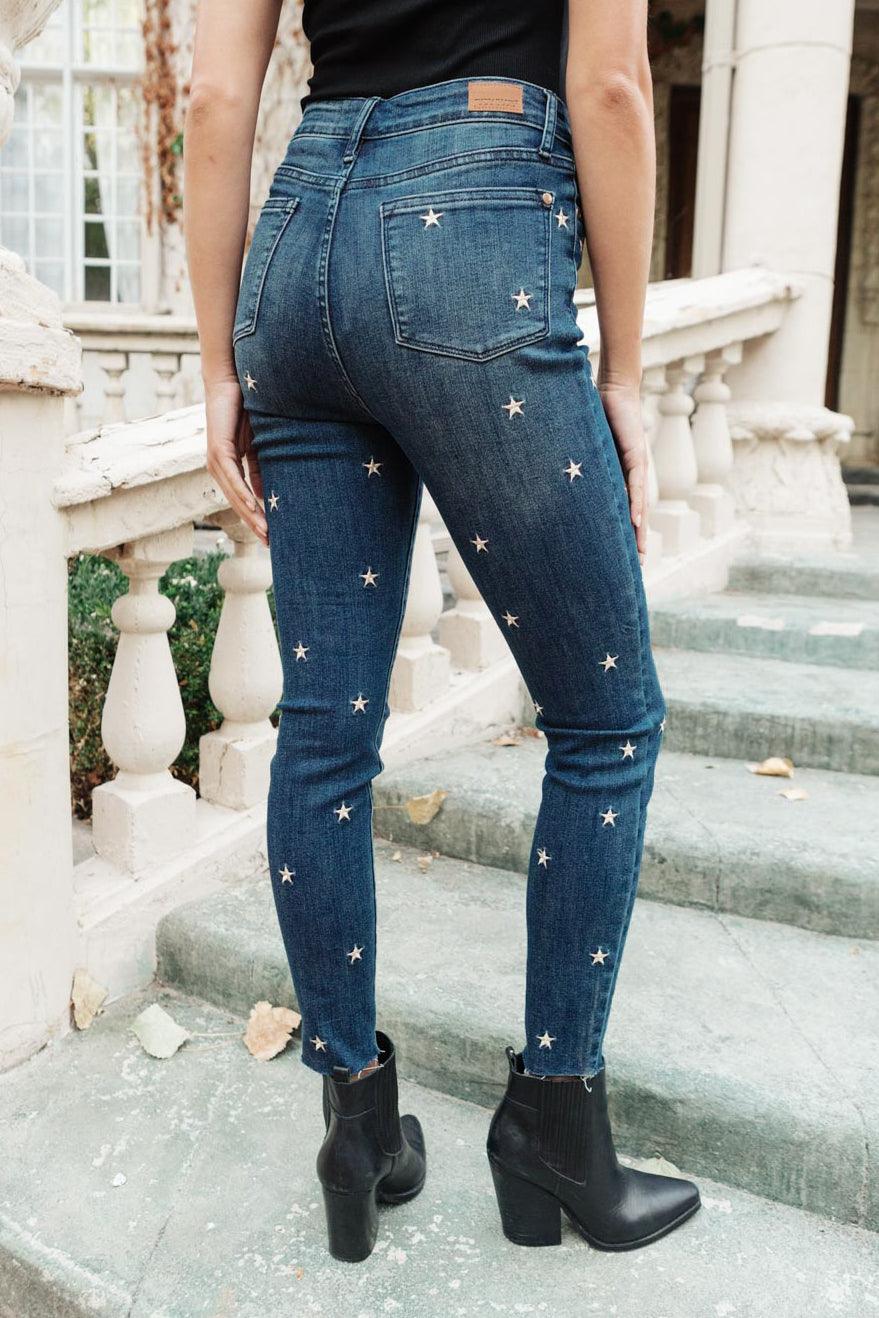 High Rise Starlight Skinnies - Hey Hunni LLC